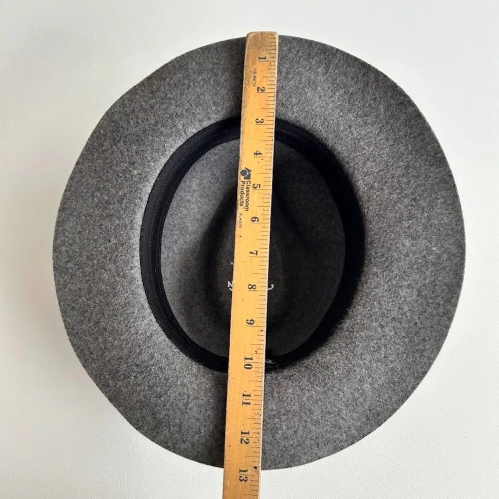 Brixton Wesley Fedora Hat Size Small 7 Gray Wool & Leather Timeless Classic
